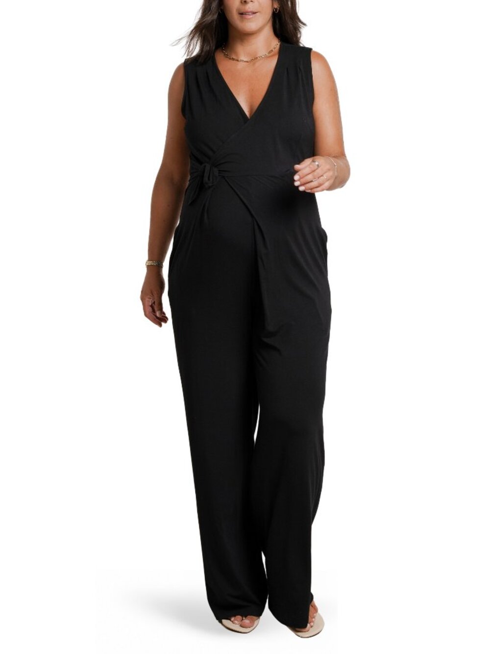 Women Nom Maternity Ines Jumpsuit sz XL black - 12 /128 $